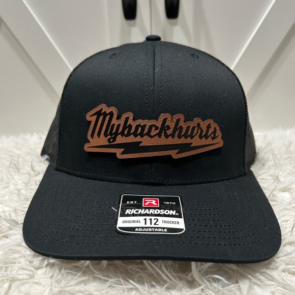 My Back Hurts Laser Engraved Trucker Richardson 112 Hat. - Picture 2 of 2